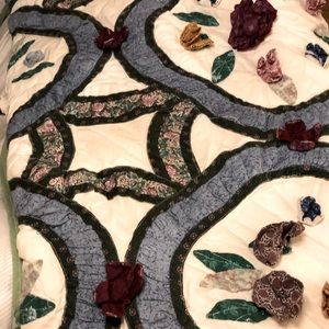 Pre Owned Neiman Marcus Floral Quilt Set